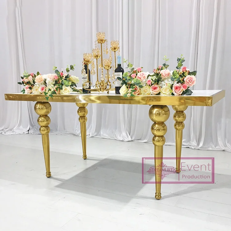 Wedding events long metal banquet table dining room furniture for dining