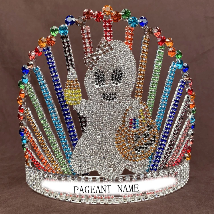 Halloween customized Rhinestone Pageant Crowns Crystal Beauty Queen Tiaras