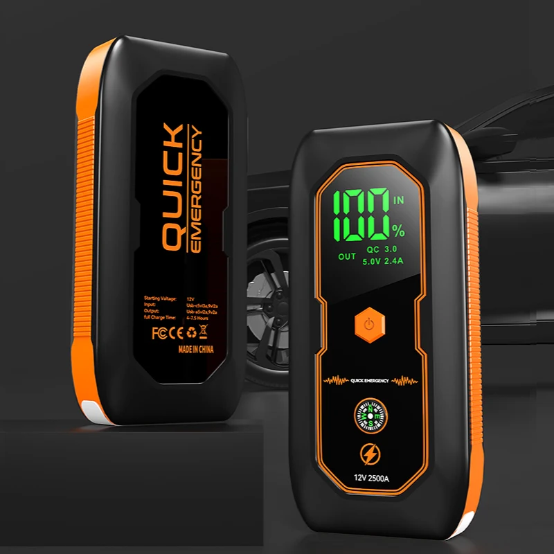 12V Portable Car Battery Boost Jump Starter 6000mAh Car Emergency Jump Power Supply Power Bank Jump Starter