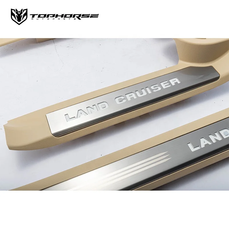 LED door sill plate For land cruiser 200 side step plate foot board  car accessories  auto parts