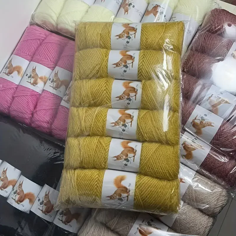 75g/pc Solid Color Soft Yarn For Knitting And Crocheting Sweater Shawl Scarf