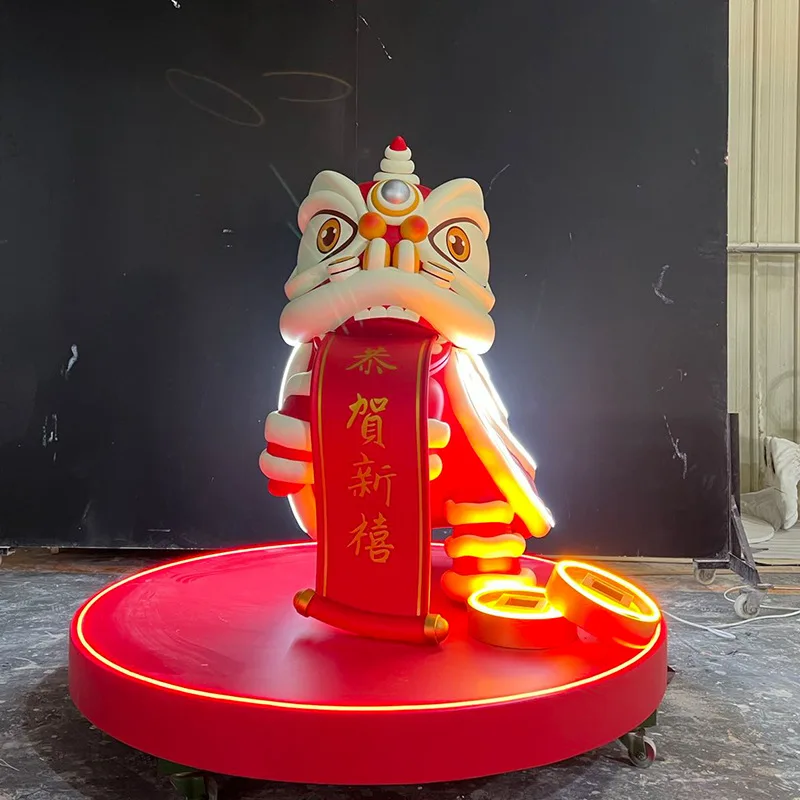 Pop Art Cute Cartoon Elephant Fiberglass  Figurine  For Decoration of The Shopping Mall Building Square