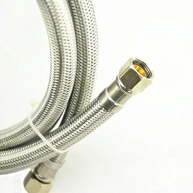 Water pipe connecter part stainless steel braided rubber hose