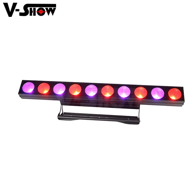 VSHOW MC1030 10PCS 30w Led Pixel Bar COB BSW Hybrid LED Linear Wall Washer lights RGBW DMX Control COB led stage wash bar light