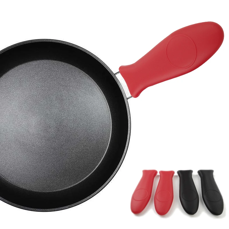 Non-Slip Silicone Handle Holder Cookware Parts Potholder Cast Iron Skillet Grip Sleeve Cover Pot Heat-resistant Pan Handle