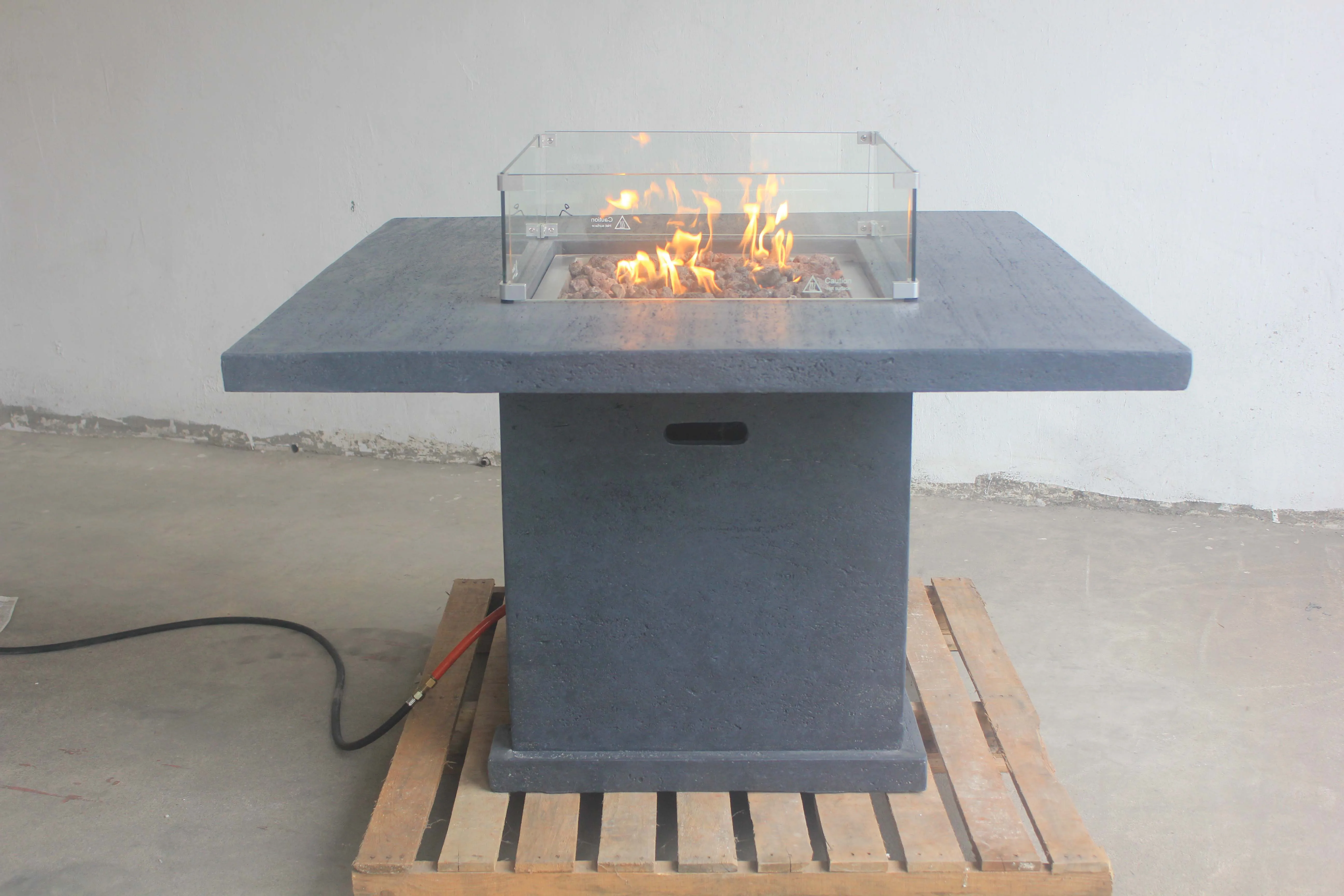 High End Good Quality Propane Outdoor Patio Dining Table Fire Pit