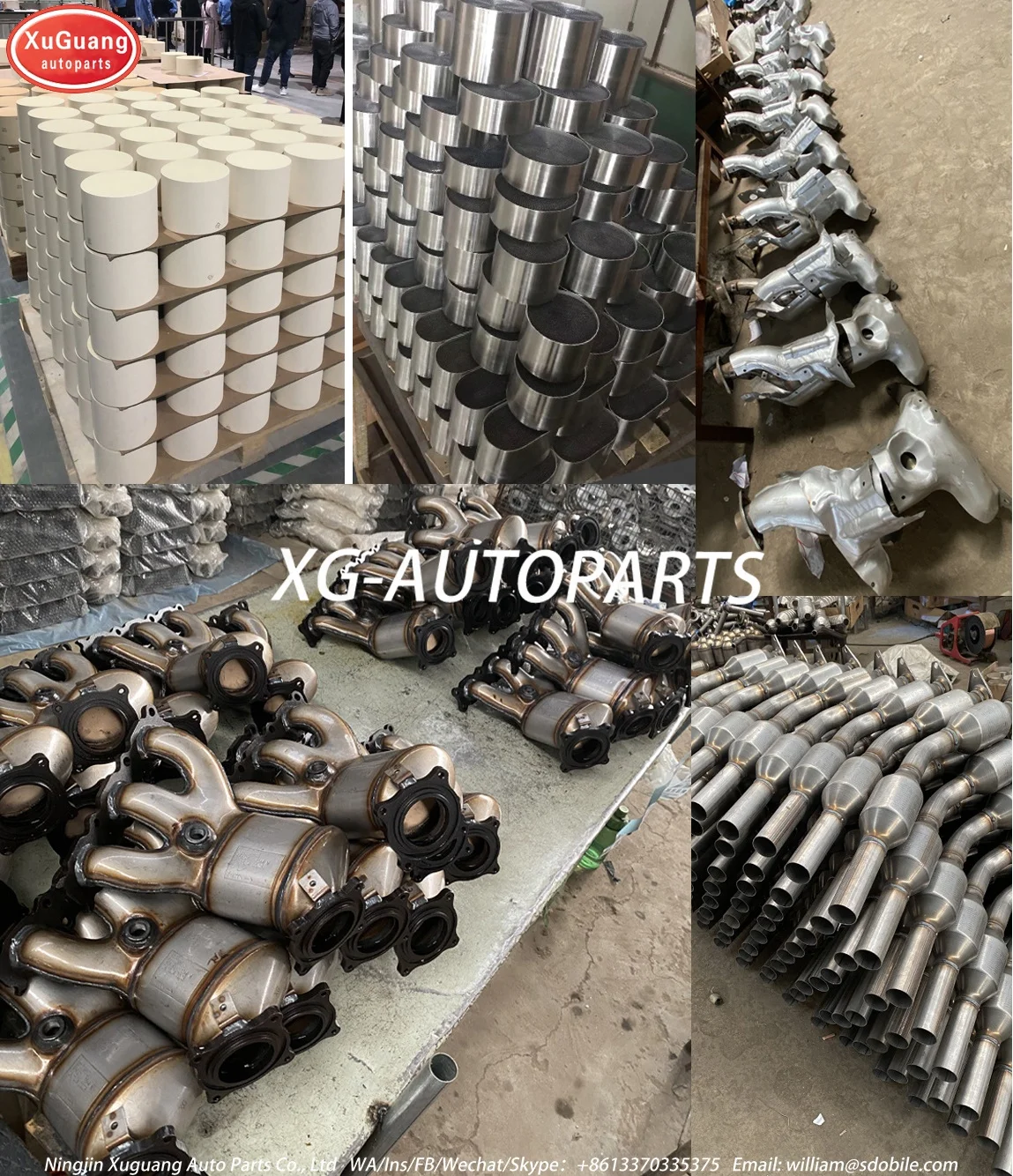 Chery A3 Front Auto Parts Engine Exhaust System Ceramic/Metal Core EURO 4 Three Way Catalyst Direct Fit Catalytic Converters