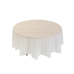 New Type White Round Elastic Fitter Vinyl Tablecloth Restaurant Tablecloth