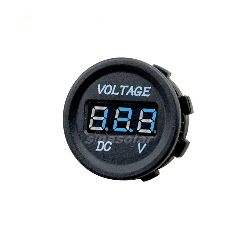 Cuztomzied Logo Marine Boat Motor Digital Voltmeter Ammeter Power Blue Led Voltmeter 12v Black Power Outlet Wall Electric Socket