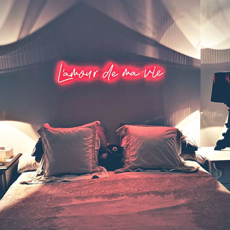 Ready to ship romantic name custom led neon light sign flex neon letter for wedding decoration