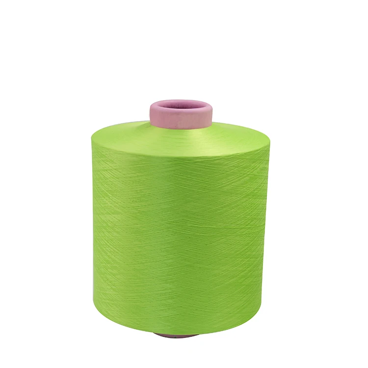 POY/DTY 150D/48F SD polyester yarn fluorescent/shiny red/green