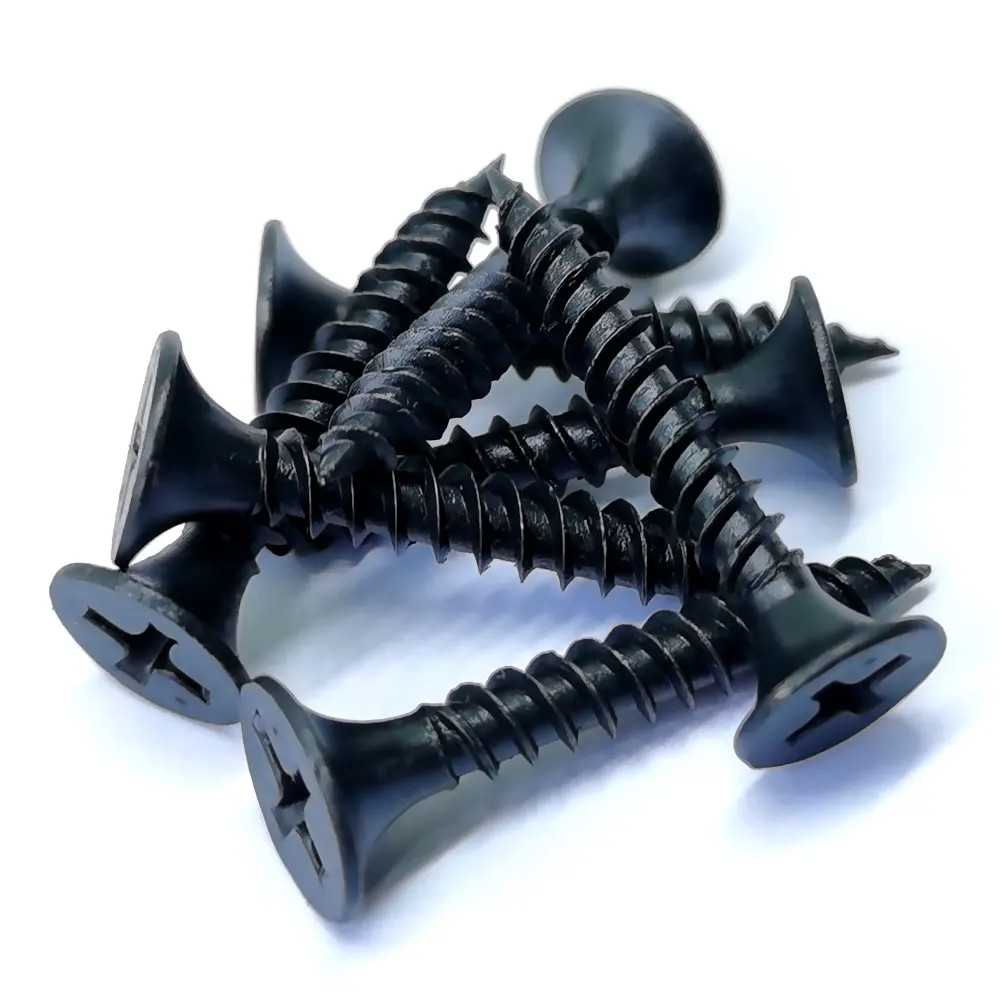Shipping 3 days M3.5 3.5x25 Bulk Black Phosphated Fine Thread Drywall Screw