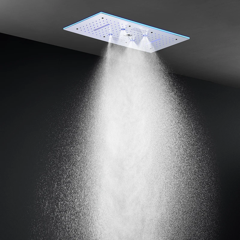 Modern multifunction 300*900mm shower head rainfall waterfall mist spray thermostatic stainless steel shower head