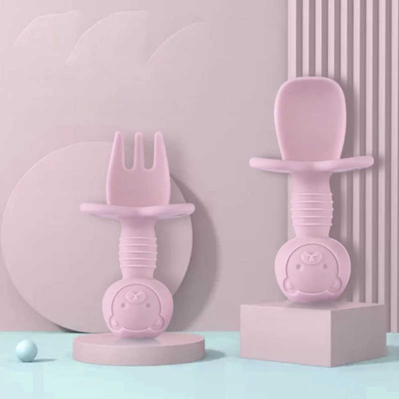 Силиконовая ложка для кормления младенцев с логотипом на заказ оптовая продажа набор мягких ложек