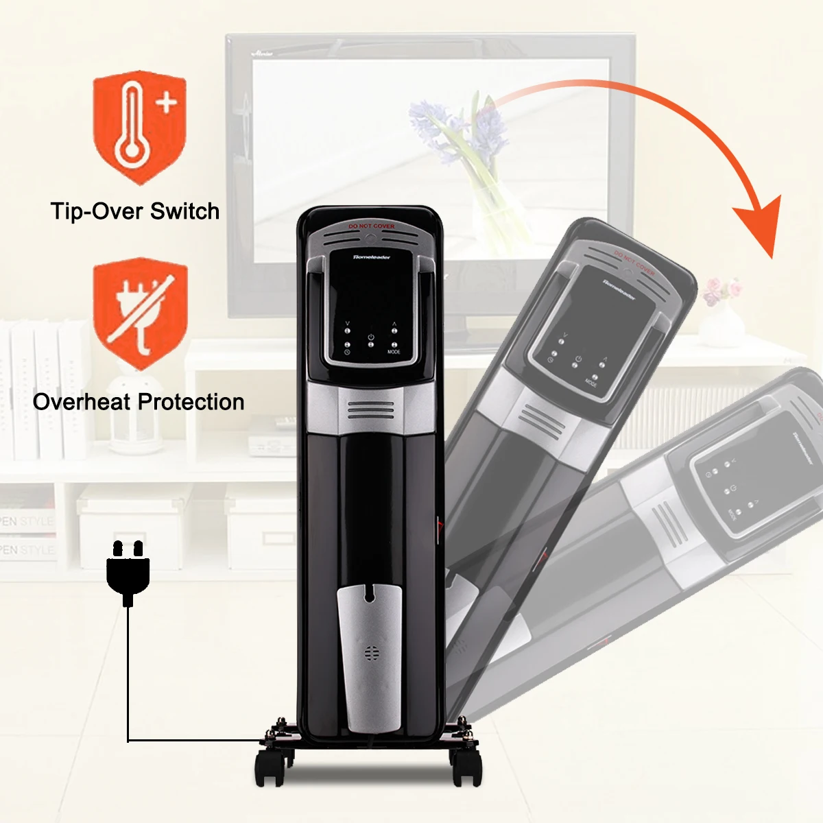 1000W 1500W 2000W 2500W 3000W Freestanding or desktop App model 7fins 9fins 11fins radiator filled oil heater