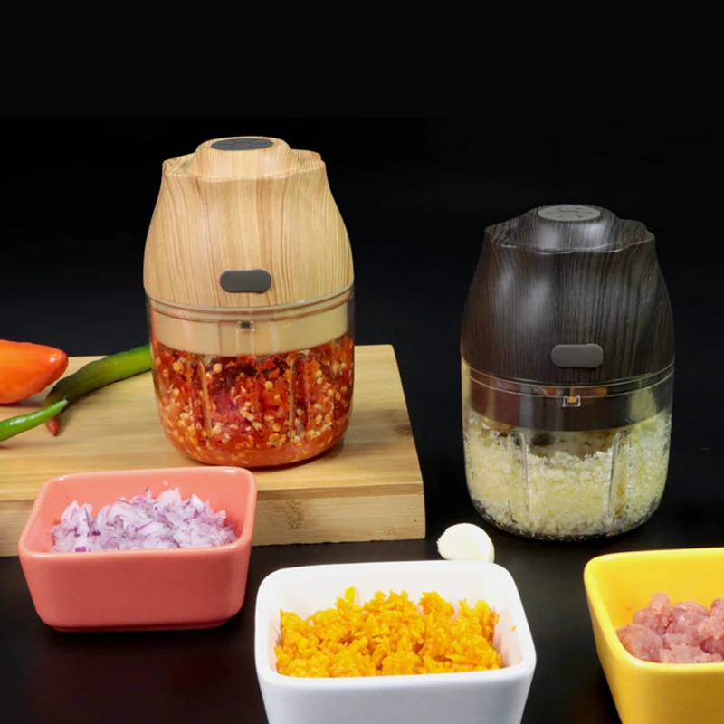 Portable USB Rechargeable Electric Food Garlic Processor Mixer Baby Mini Food Chopper Blender
