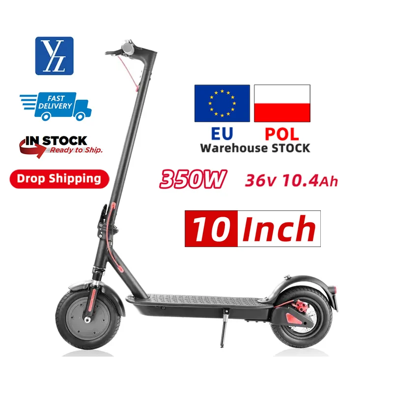 Europe warehouse Stock 10 inch e scooter 350w 36v e-scooter 2 Wheel mini mobility off road folding electric scooters for adults