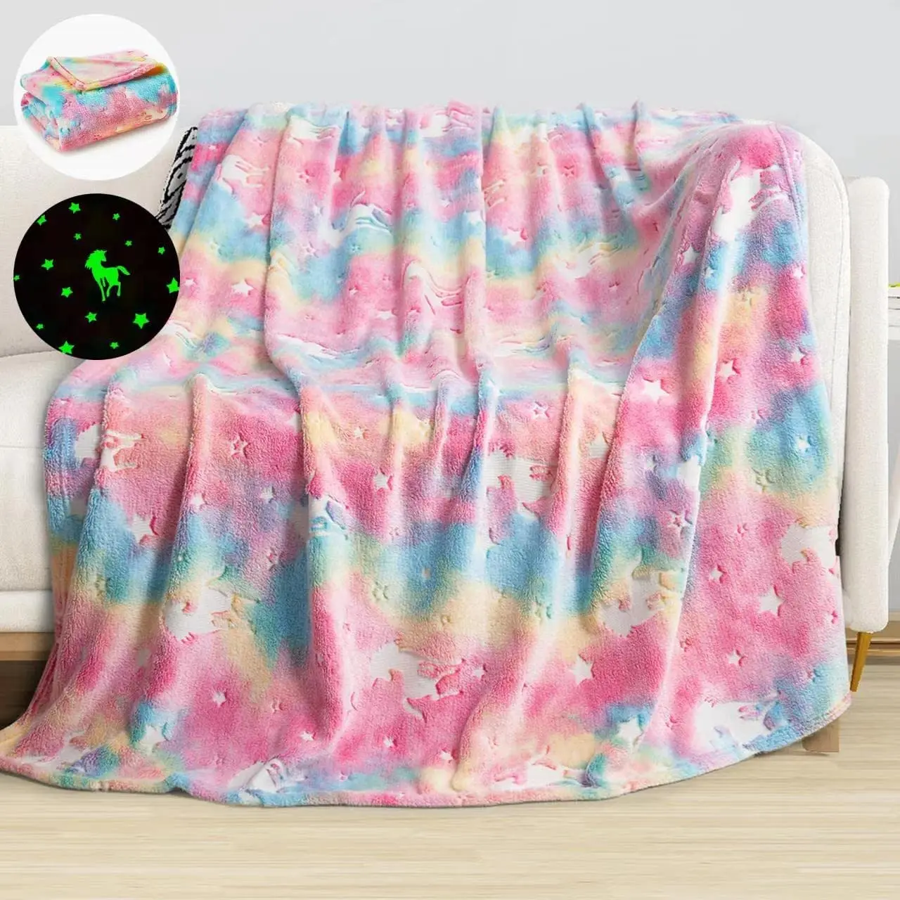 Chinese Supplier New Fashion Glow In The Dark Blanket Blanket Glow In The Dark Glow In The Dark Blanket With Pillow