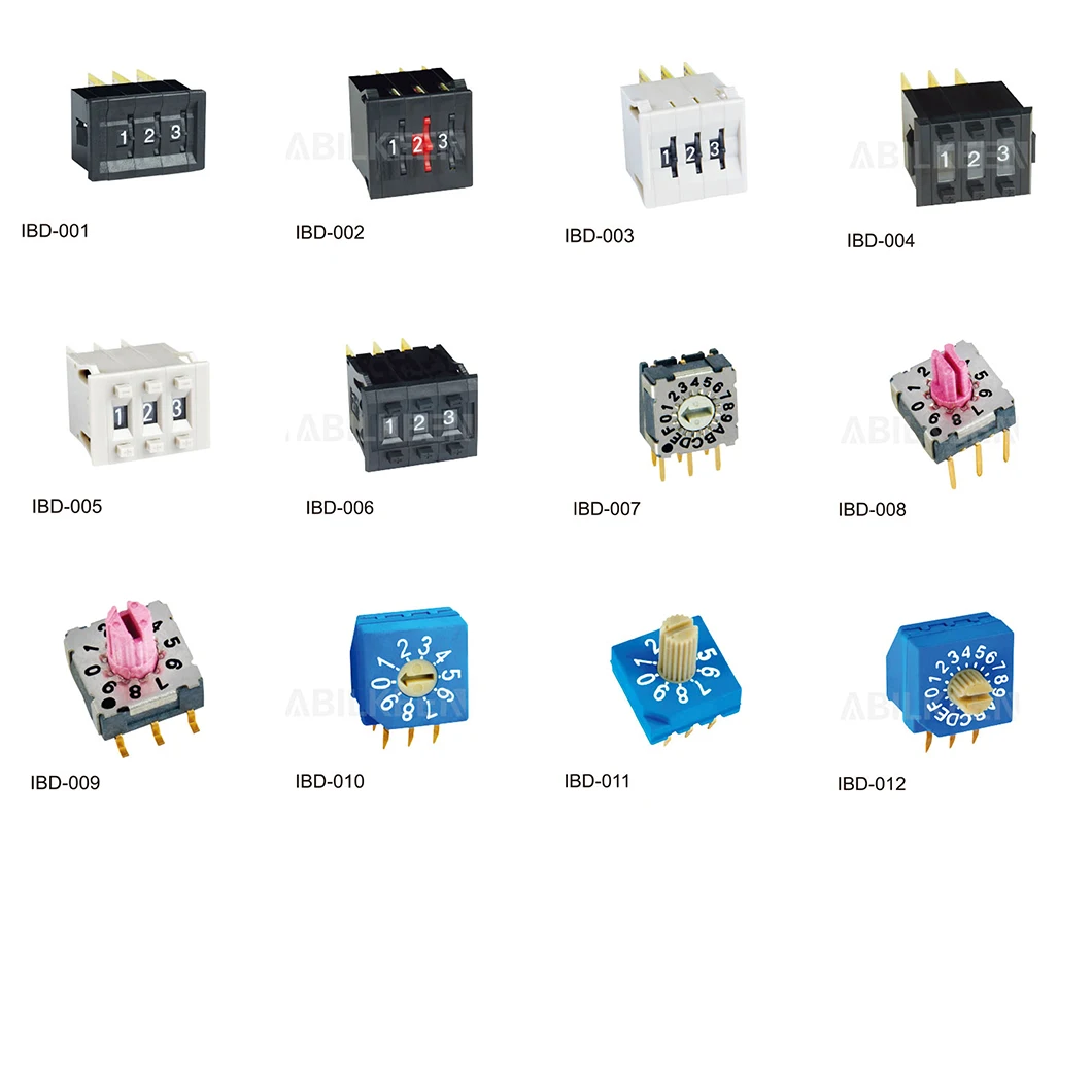 Digital coded switch Time relay with digital keys White DIP coded switch