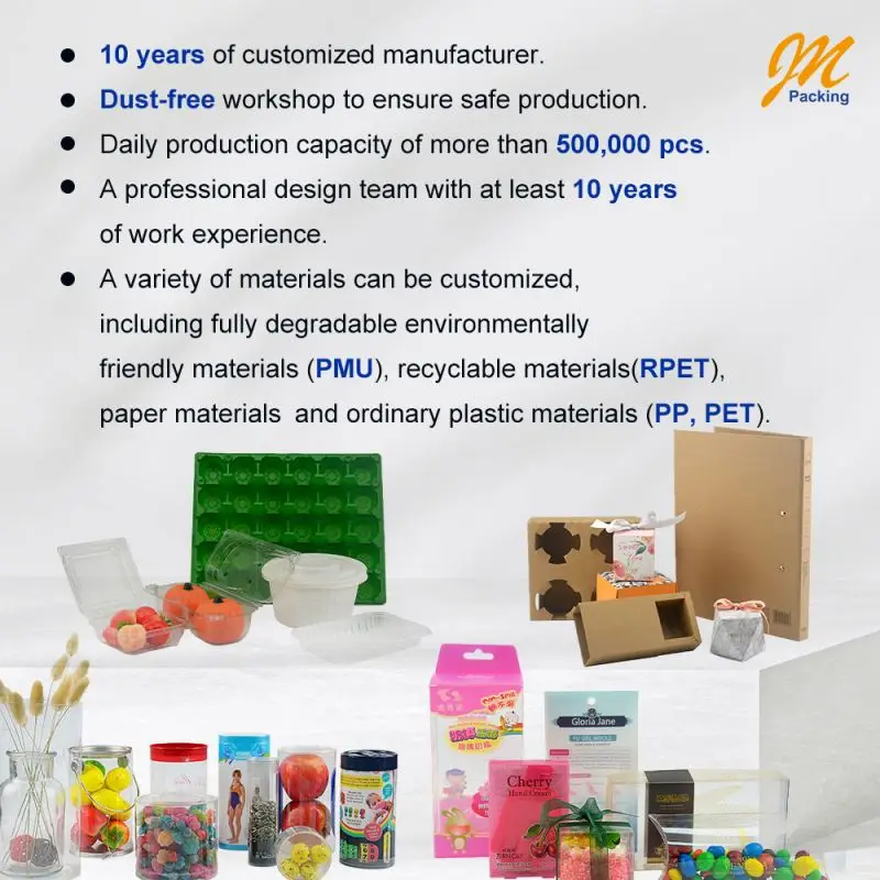 Jiamupacking Custom Biodegradable PP/PGM Fast Food Airline Sealing Tray
