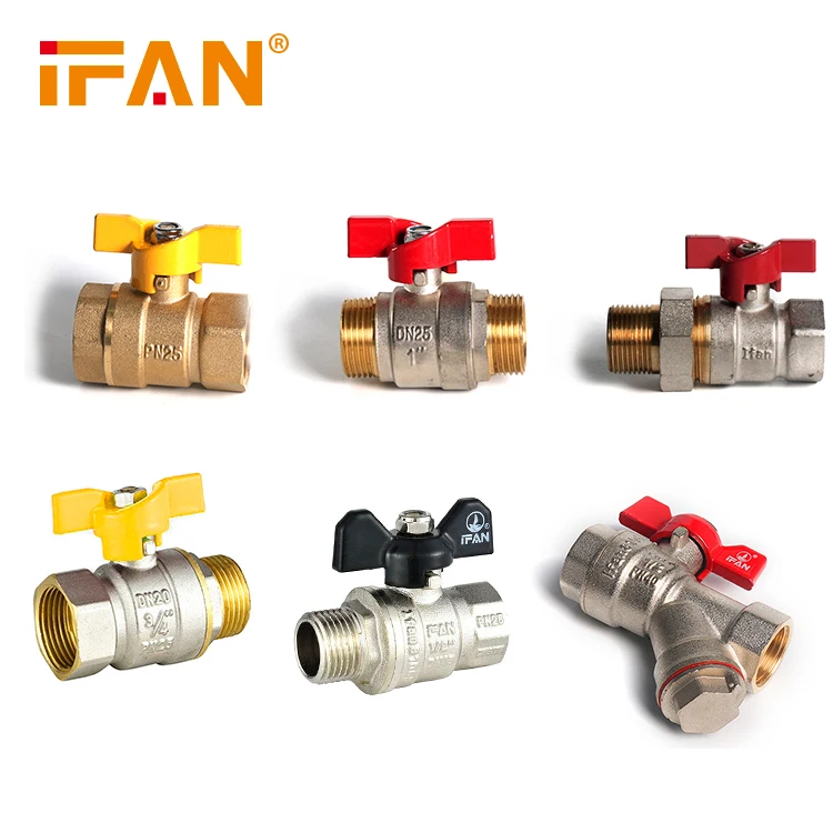 IFAN OEM 1 2 3 4 inch PN25 Water Gas Oil Copper Brass Ball Valve