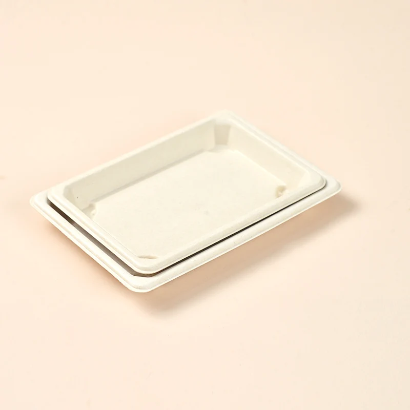 Sugarcane Biodegradable Compostale Takeaway Food Packing trays