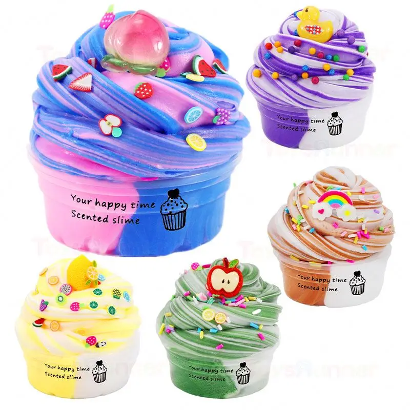 200ml Hot sales DIY Cotton foam clay slime mud for kids 3D air dry modeling clay slime Toy