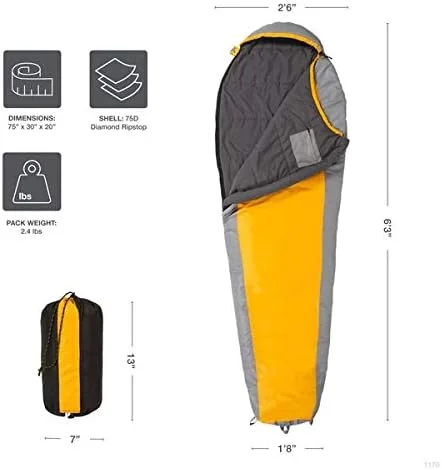 Lightweight Portable Winter Feather Duck Down Extra Thick Travelling Mummy Sleeping Bag Adults for Outdoor Camping Hiking