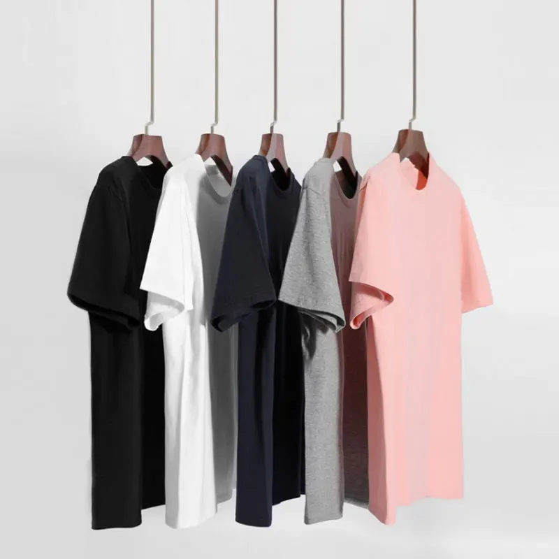 
custom design short sleeve breathable High quality 100% cotton unisex black blank plain t shirts 