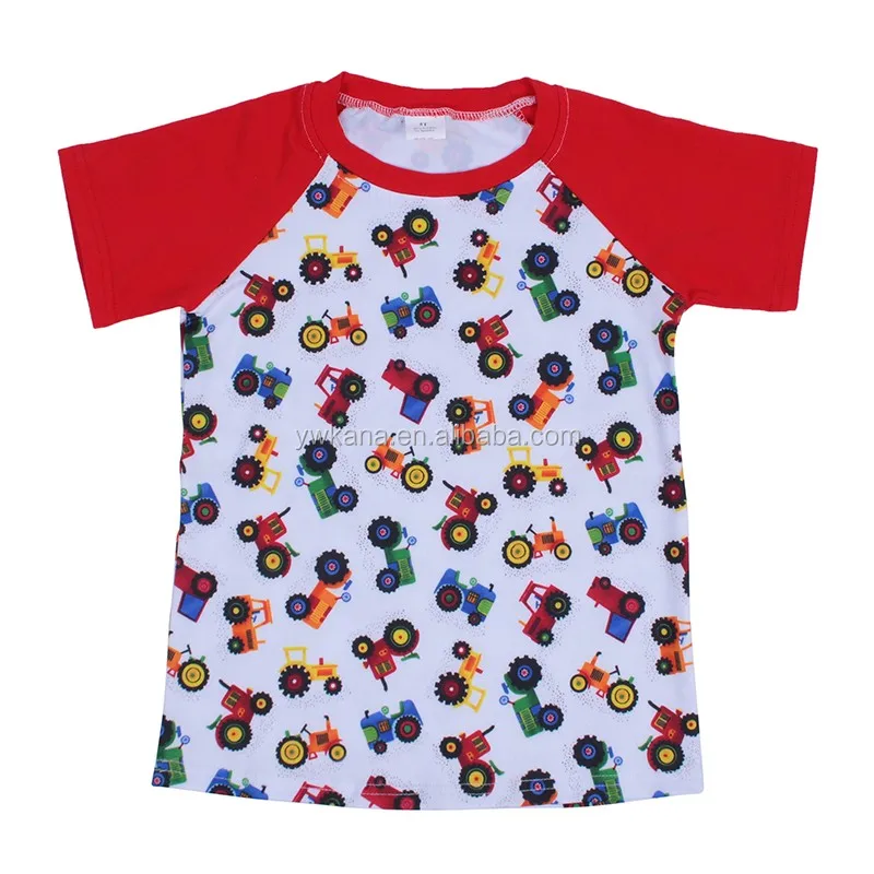 
Wholesale boys halloween shirt pumpkin Truck Embroidery short sleeve boys t shirt clothing 
