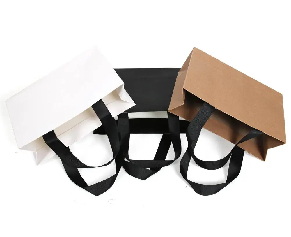 Printing Luxury Packaging Gift Cardboard Paper Kraft Bags  Fashion Shopping  Bag Print Your Logo