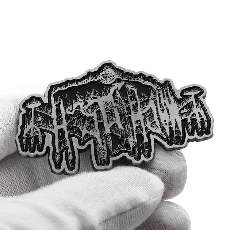 Design Your Own Enamel Pins Factory Customised Lapel Pins Antique Silver Magic Words Letter Zinc Alloy Metal Pins Wholesale