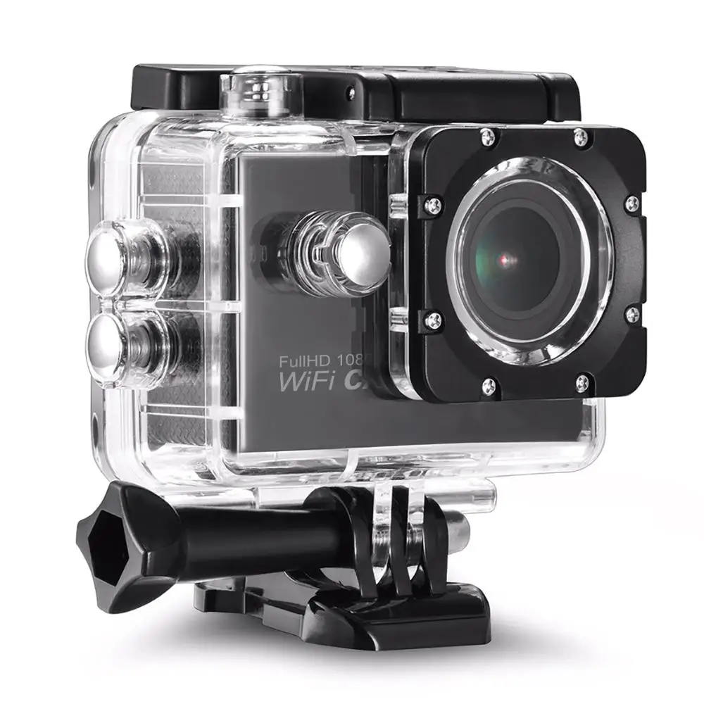 
Dual camera 30M waterproof wifi mini H8R 4K action camera with remote 