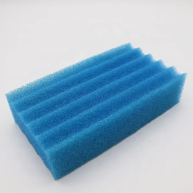 Factory wholesale Custom Wave Shape  bio filter sponge Polyurethane square sponge filter for Aquarium