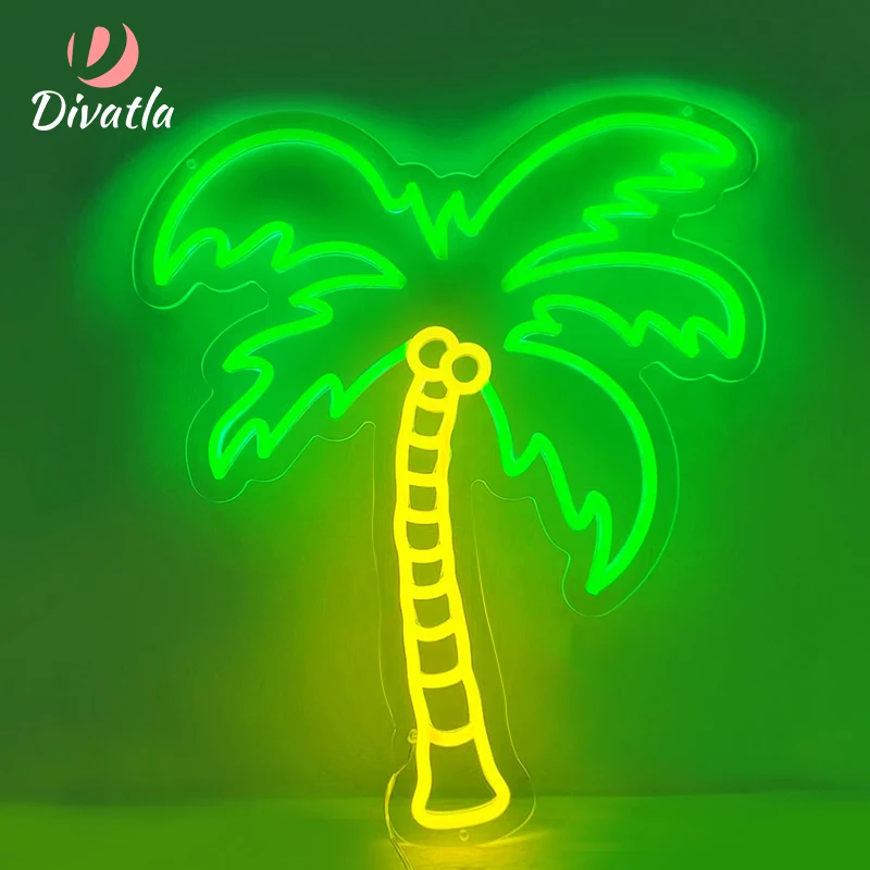 Personalized Palm Tree Neon Sign Custom Neon Light Led Sign for Wall Decor Neon Sign For Bedroom
