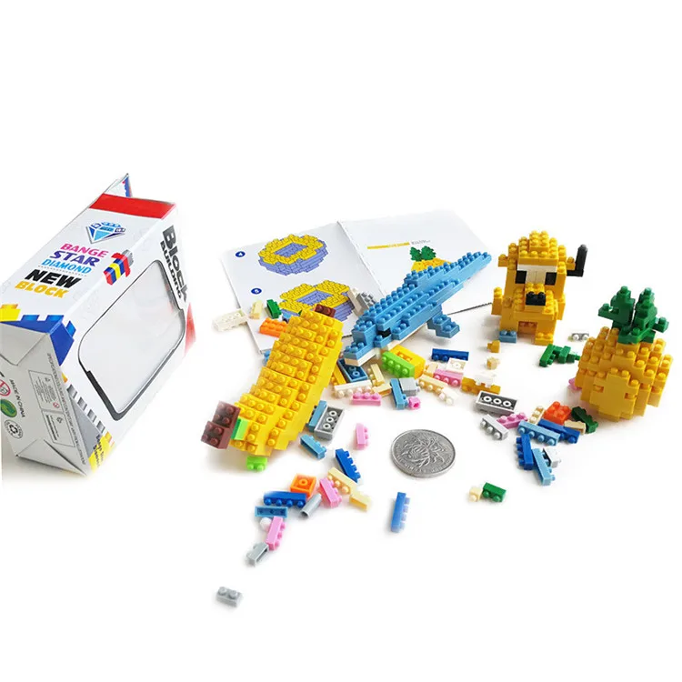 2021 New kids cartoon puzzle toys gifts DIY mini construction blocks building plastic brick toys set