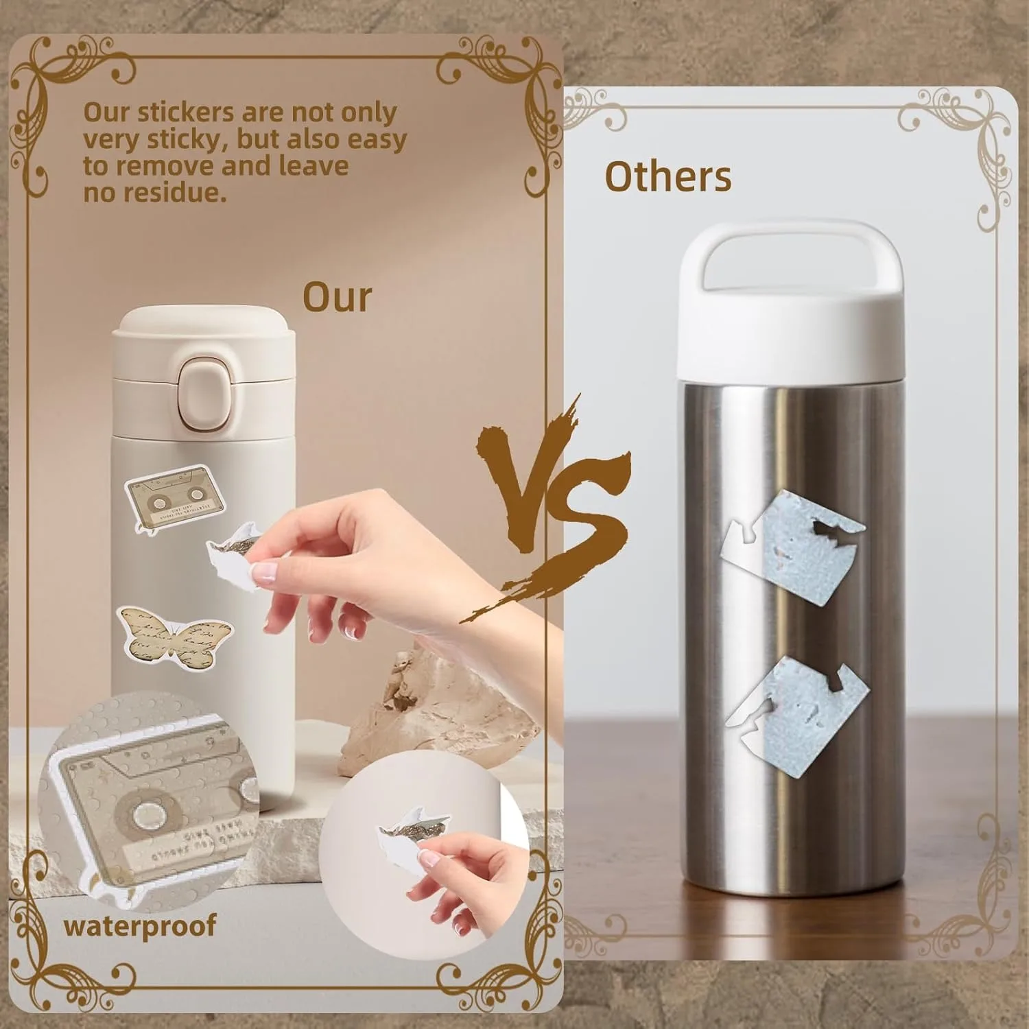 Custom Wholesale Self-Adhesive Stickers Synthetic Paper Label Stickers For decoration