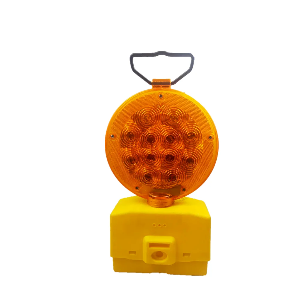 Road Safety Solar Traffic Cone LED Flashing Warning Light