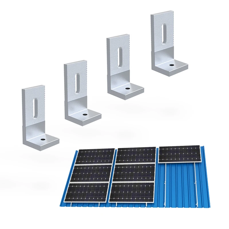 Feet Mount L Solar Pv Solar Panel Fixed Mounting Structure Rooftop  Mount Solar Roof L Feet Tin Roof Steel and Wooden Beam