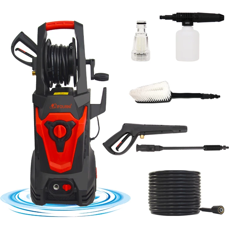 IFOURNI water jet car washer Home use 1350W 140Bar washer copper motor electric high pressure car washer