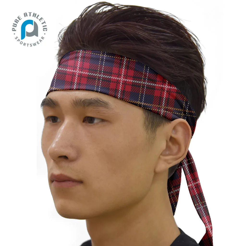 PURE softball headband Custom Tennis Workout Run Fitness Sweatband Elastic Sports Tie Back Headband For Men Women