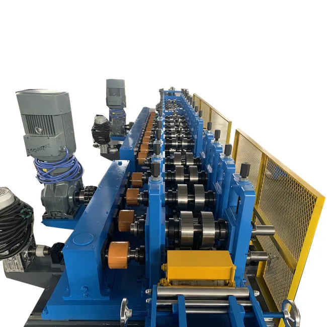 Full Automatic light gauge slotted C U channel steel frame making metal stud and track furring rolling forming machine