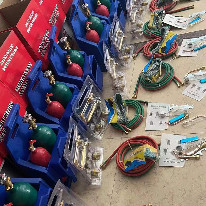 Professional Tote Oxygen Acetylene Oxy Welding Cutting Torch Kit with tank