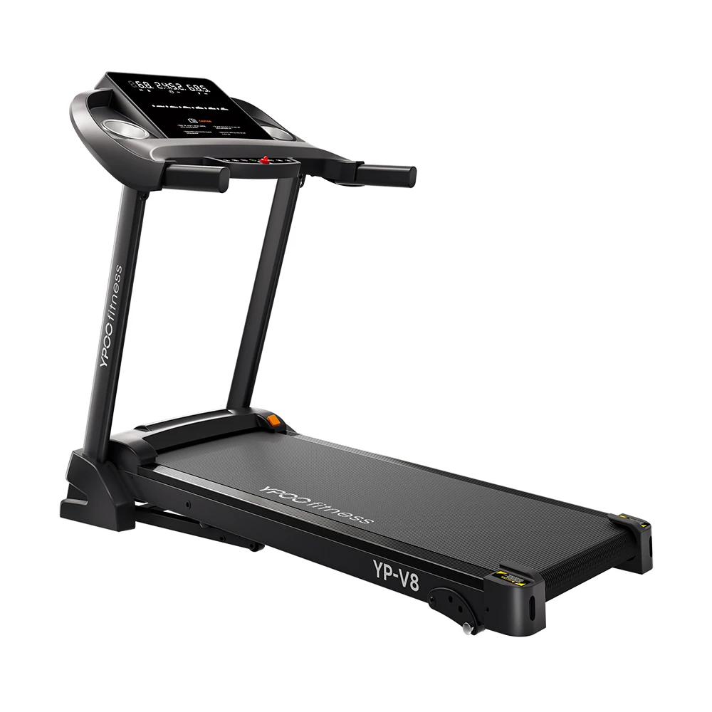 YPOO new  Incline Foldable 38CM  running machine V8 treadmill with YPOOFIT APP V8  Running Machine Body Building Treadmills