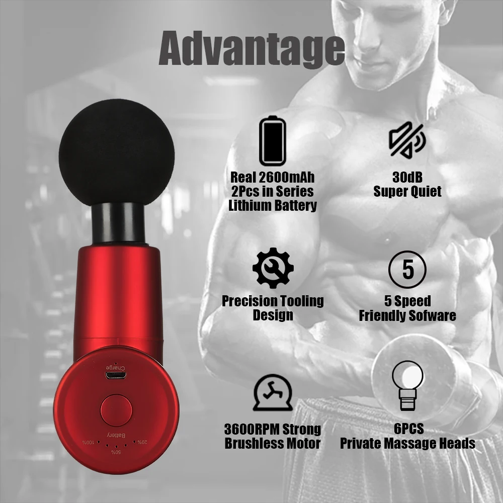 Mini Vibration Muscle Massage Gun Pocket Massage Gun