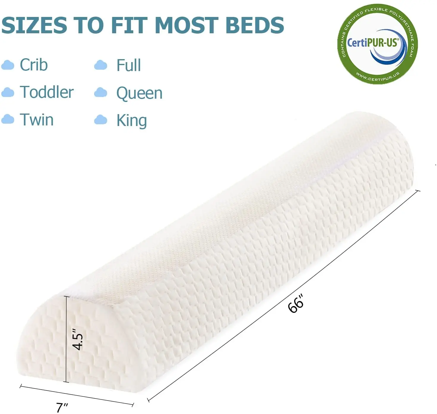 Highly quality Toddler Foam Bed Rails Safety Guard ,Bed Bumper For Bed Memory Foam Pillow Pads