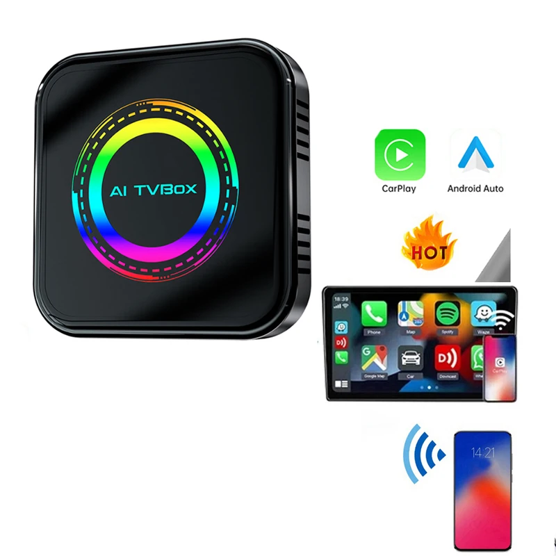4 + 64G QCM6125 GPS 4G-SIM LTE Carplay Ai Box M700 USB беспроводной адаптер dongle автомобильный игровой андроид Портативный Волшебный бокс Android 13