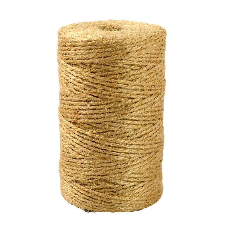 Jute Rope Twine 2mm Hemp Rope Christmas Decoration DIY Rope Factory Price Gardening Natural 100meters Wire 100 Meters Avalilable