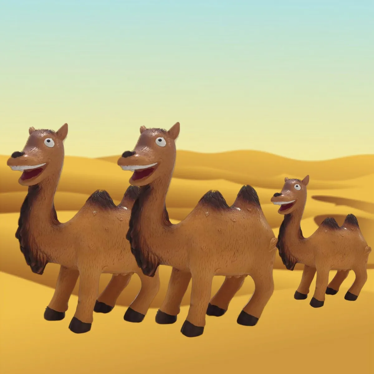 Customized kids toys soft non-toxic lifelike camel shape latex rubber toys