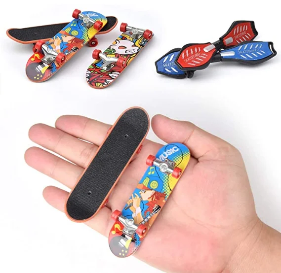 Whole sale mini finger boards kit skateboards bikes swing scooter boards toys set for kids teenager finger toys